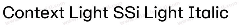Context Light SSi Light Italic字体转换